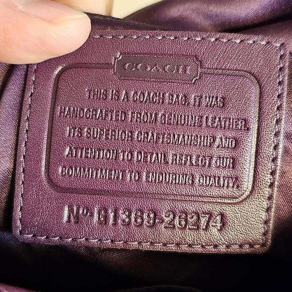 Coach Madison Sadie Flap in Purple with Silver Hardware - Picture 3 of 7